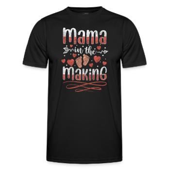 Bébé Maman Progéniture Ventre - T-shirt sport Homme - noir - Devant - AI Model Male 178 dark (178cm)