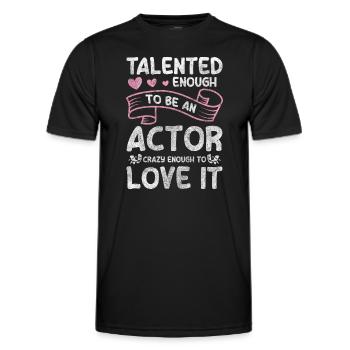 Actress Stage Play Technician - Men's Functional T-Shirt - black - Front - AI Model Male 178 dark (178cm)