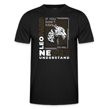 Afrika Gepard Raubtier - Männer Funktions-T-Shirt - Schwarz - Vorne - AI Model Male 178 dark (178cm)