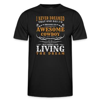 Wild West Horse Revolver - Men's Functional T-Shirt - black - Front - AI Model Male 178 dark (178cm)
