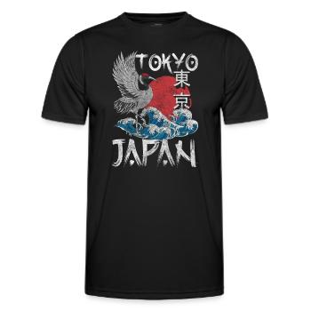 Escapade citadine en Asie - T-shirt sport Homme - noir - Devant - AI Model Male 178 dark (178cm)
