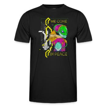 Futuriste néon futuriste - T-shirt sport Homme - noir - Devant - AI Model Male 178 dark (178cm)