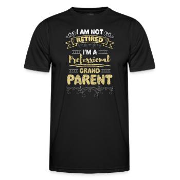 Granny Parents Love Pregnant - Men's Functional T-Shirt - black - Front - AI Model Male 178 dark (178cm)