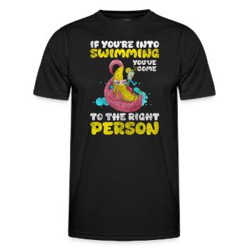 Schwimmer Meer - Männer Funktions-T-Shirt - Schwarz - Vorne - AI Model Male 178 dark (178cm)
