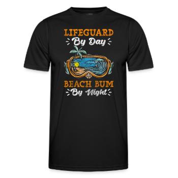 Lifeguard Beach Holidays - Men's Functional T-Shirt - black - Front - AI Model Male 178 dark (178cm)