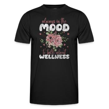 Wellness Mind Healthy Excursion - Men's Functional T-Shirt - black - Front - AI Model Male 178 dark (178cm)