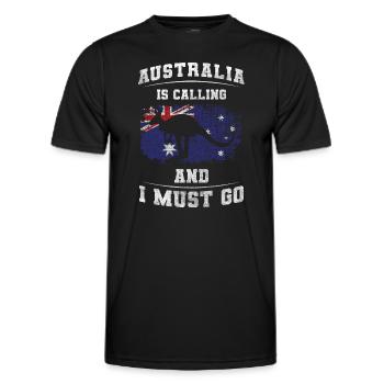 Outback Trip Animal Kookaburra - Men's Functional T-Shirt - black - Front - AI Model Male 178 dark (178cm)