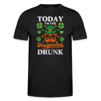 Vacanciers en Irlande - T-shirt sport Homme - noir - Devant - AI Model Male 178 dark (178cm)