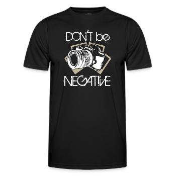 Ne soyez pas une photographie négative - T-shirt sport Homme - noir - Devant - AI Model Male 178 dark (178cm)