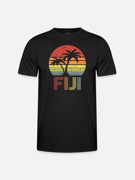 Fiji - Männer Funktions-T-Shirt - Schwarz