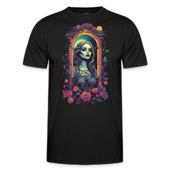 Viktorianische Gothic Aesthetic Retro Girl - Männer Funktions-T-Shirt - Schwarz - Vorne - AI Model Male 178 dark (178cm)