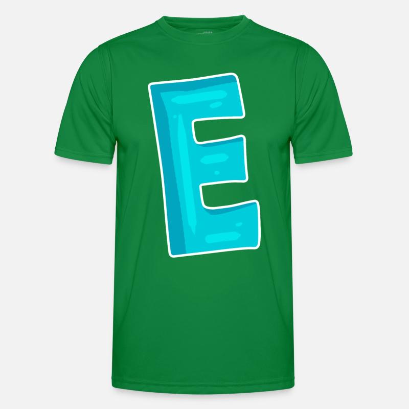 Letter E Initial Letter Characters Men's Functional T-Shirt