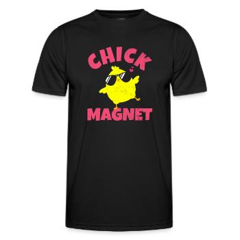 Chick Magnet Chick with Sunglasses Popular Funny - Men's Functional T-Shirt - black - Front - AI Model Male 178 dark (178cm)