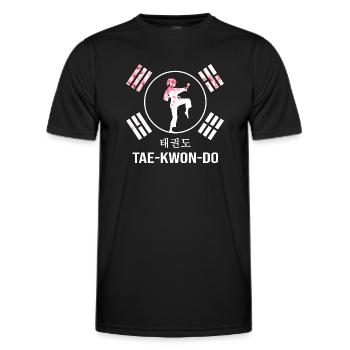 Taekwondo Kampfkunst Allkampf-Girl TKD Kiai - Männer Funktions-T-Shirt - Schwarz - Vorne - AI Model Male 178 dark (178cm)
