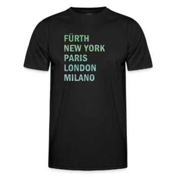 Metropole Fürth - Männer Funktions-T-Shirt - Schwarz - Vorne - AI Model Male 178 dark (178cm)