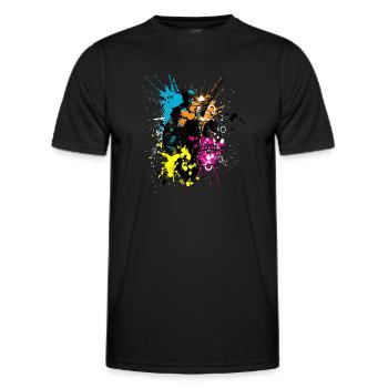 Unicorn Skull - Männer Funktions-T-Shirt - Schwarz - Vorne - AI Model Male 178 dark (178cm)