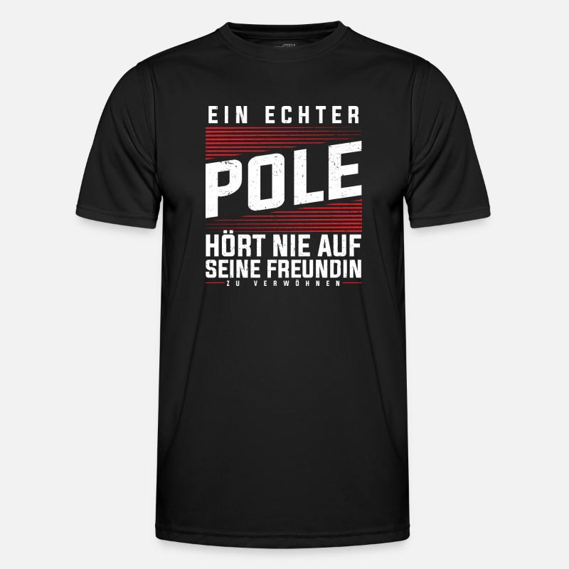 Polen - Ein Echter Pole - Männer Funktions-T-Shirt - Schwarz