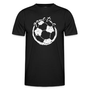 Football match time - Men's Functional T-Shirt - black - Front - AI Model Male 178 dark (178cm)