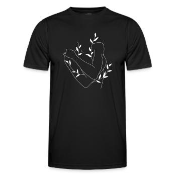 Corps en croissance - T-shirt sport Homme - noir - Devant - AI Model Male 178 dark (178cm)