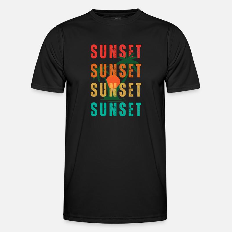 Coucher de soleil Männer Funktions-T-Shirt
