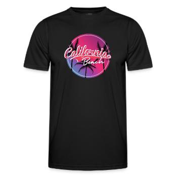 Californie Beach - Men's Functional T-Shirt - black - Front - AI Model Male 178 dark (178cm)