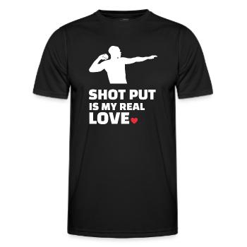 I love shot put - Men's Functional T-Shirt - black - Front - AI Model Male 178 dark (178cm)