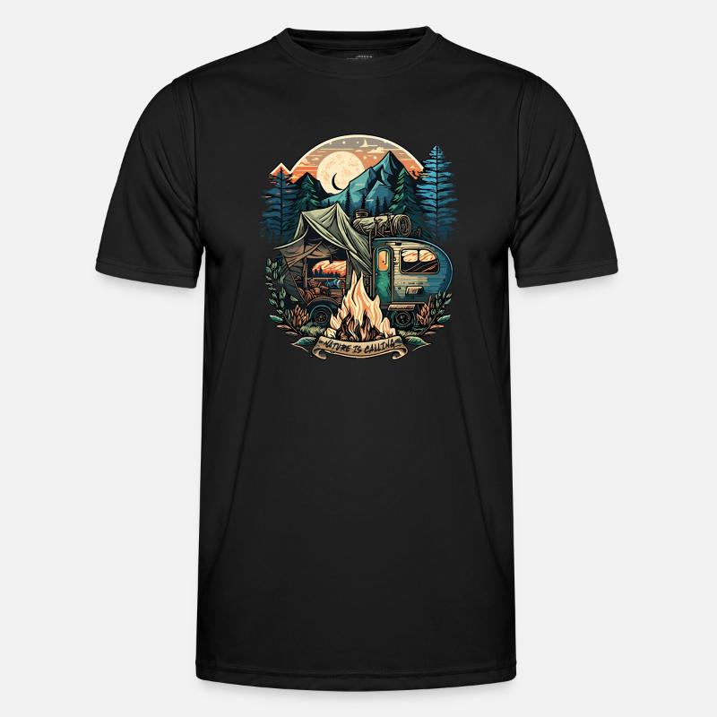 A life without camping is possible, but pointless - Men's Functional T-Shirt - black