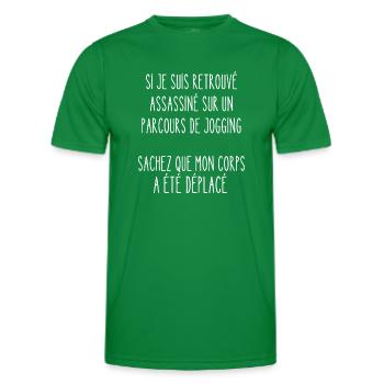 parcours de jogging - T-shirt sport Homme - vert - Devant - AI Model Male 178 dark (178cm)