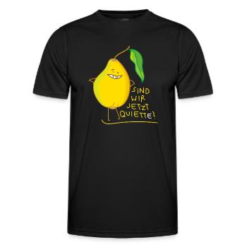 Lustige Quitte mit wortspiel - Männer Funktions-T-Shirt - Schwarz - Vorne - AI Model Male 178 dark (178cm)