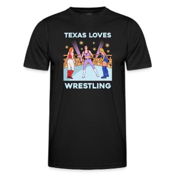 Conception de lutte au Texas pour les fiers fans du Texas - T-shirt sport Homme - noir - Devant - AI Model Male 178 dark (178cm)