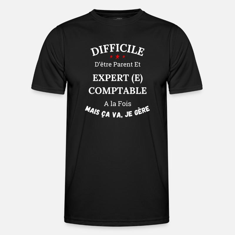 Es ist schwer, ein Elternteil und ein Buchhalter zu sein - Männer Funktions-T-Shirt - Schwarz
