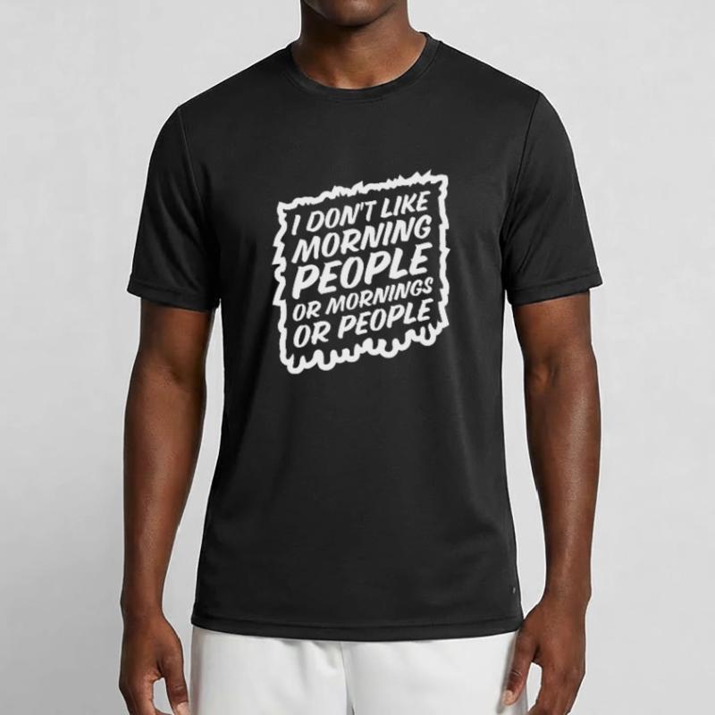 Lustig, ich mag den Morgen oder den Morgen oder die Menschen nicht Männer Funktions-T-Shirt