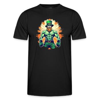 St. Patrick’s Day Trèfle Bodybuilding - T-shirt sport Homme - noir - Devant - AI Model Male 178 dark (178cm)