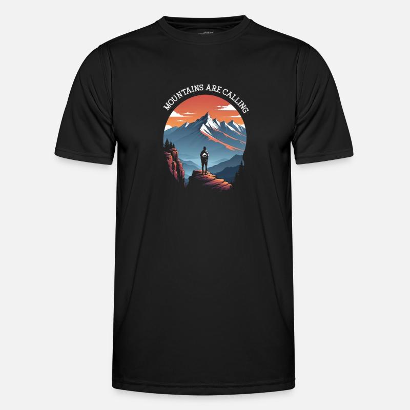 Mountains are calling - Men's Functional T-Shirt - black