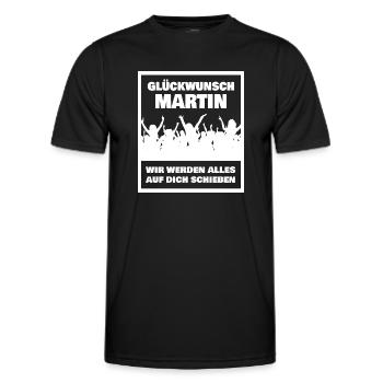 Martin - Männer Funktions-T-Shirt - Schwarz - Vorne - AI Model Male 178 dark (178cm)