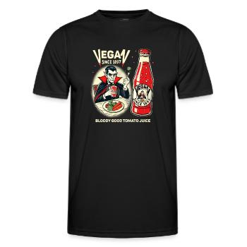 Vegan seit 1897 - Männer Funktions-T-Shirt - Schwarz - Vorne - AI Model Male 178 dark (178cm)