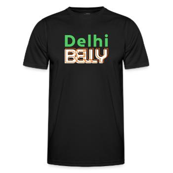 Delhi Belly - Funny Gift, India, Travel - Men's Functional T-Shirt - black - Front - AI Model Male 178 dark (178cm)
