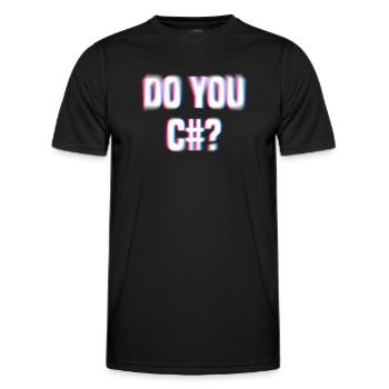 Voyez-vous Sharp? (C#) Design flou pour les nerds - T-shirt sport Homme - noir - Devant - AI Model Male 178 dark (178cm)