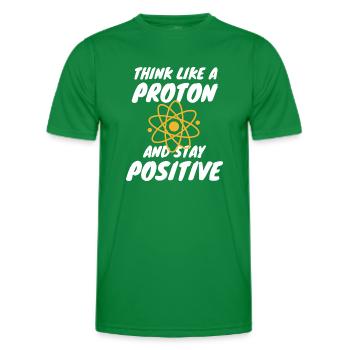 Chemie Shirt Science Pensez comme une chimie de protons - T-shirt sport Homme - vert - Devant - AI Model Male 178 dark (178cm)