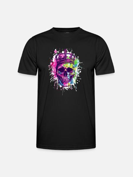 King Skull Crown - Men's Functional T-Shirt - black