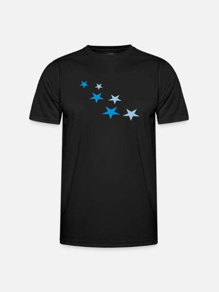 Sterne - Männer Funktions-T-Shirt - Schwarz