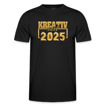 Web Designer 2025 - Men's Functional T-Shirt - black - Front - AI Model Male 178 dark (178cm)