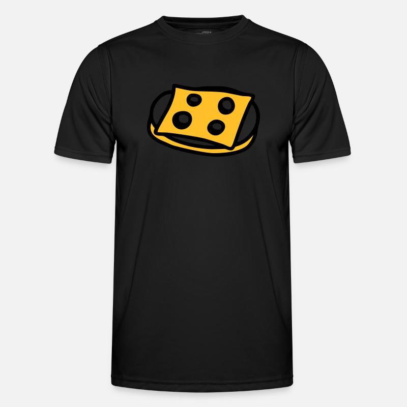 Käsebrot - V2 - Männer Funktions-T-Shirt - Schwarz