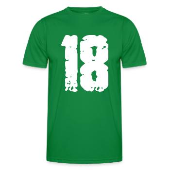 18 Nombre Vintage - T-shirt sport Homme - vert - Devant - AI Model Male 178 dark (178cm)
