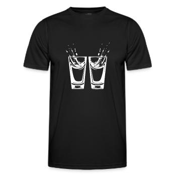Tequila Glass - Men's Functional T-Shirt - black - Front - AI Model Male 178 dark (178cm)