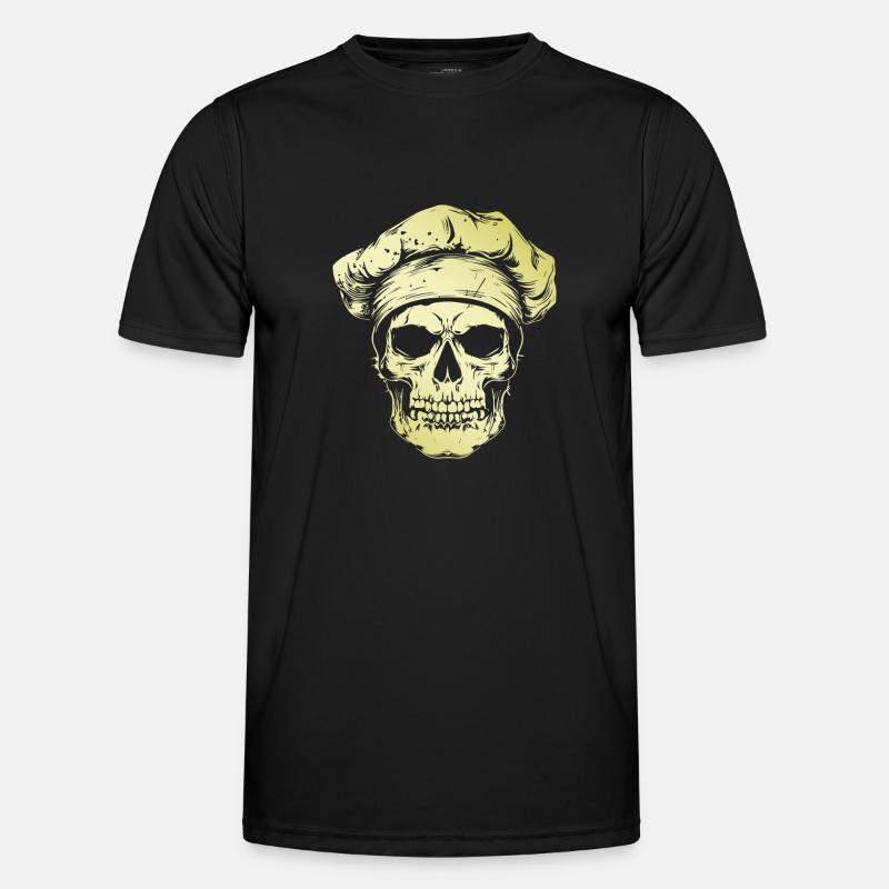 Koch Skull Skeleton Chef - Men's Functional T-Shirt - black