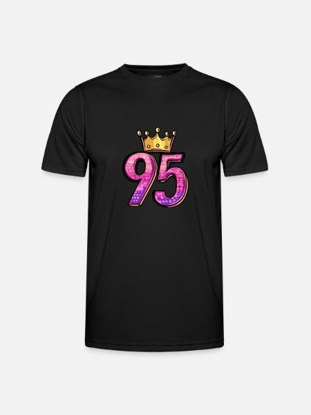 95 Numéro Jersey Couronne - T-shirt sport Homme - noir