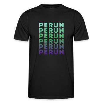 Mythes slaves péruns du slave païen - T-shirt sport Homme - noir - Devant - AI Model Male 178 dark (178cm)