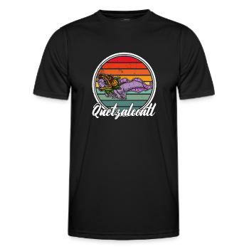 Quetzalcoatl Axolotl Mexique Divinité Aztèque - T-shirt sport Homme - noir - Devant - AI Model Male 178 dark (178cm)