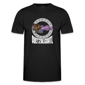 Quetzalcoatl Axolotl Mexiko Azteken Gottheit - Männer Funktions-T-Shirt - Schwarz - Vorne - AI Model Male 178 dark (178cm)